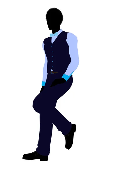 Hombre de negocios afroamericano Silhouette —  Fotos de Stock