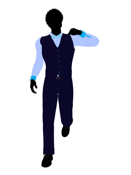 Hombre de negocios afroamericano Silhouette —  Fotos de Stock