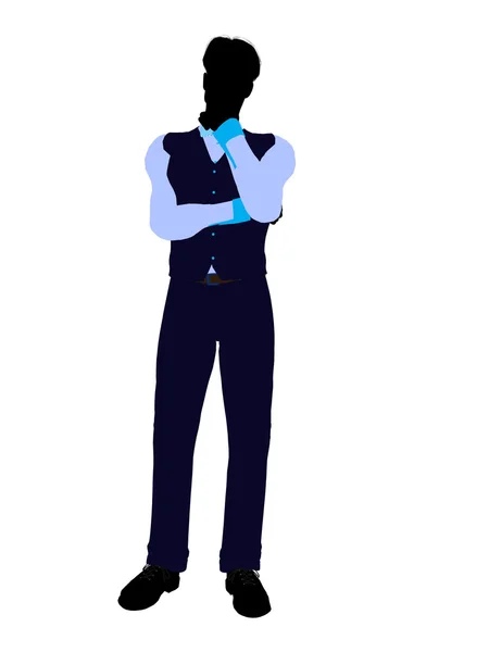 Uomo d'affari silhouette — Foto Stock