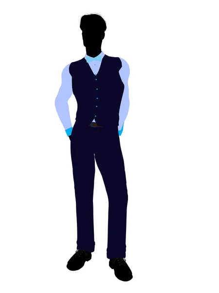 Business man silhouet — Stockfoto