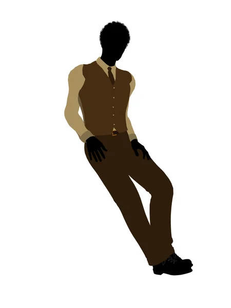 African American Business Man Silhouette — Stock Photo, Image