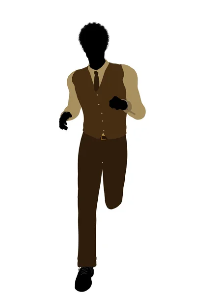Hombre de negocios afroamericano Silhouette — Foto de Stock