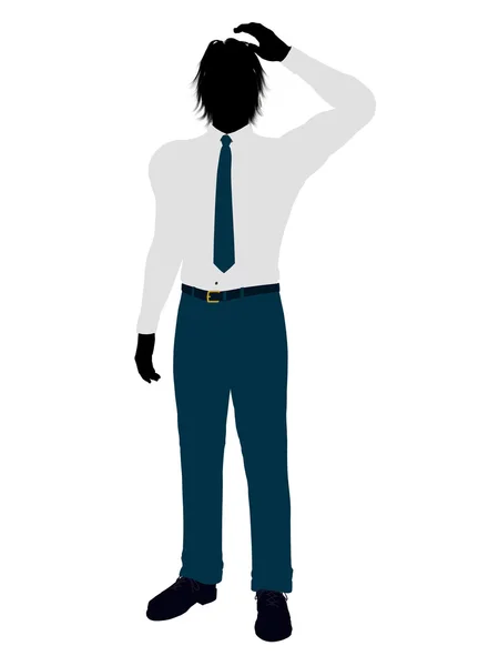 Business man silhouet — Stockfoto