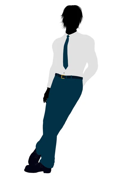 ผู้ชายธุรกิจ สีลูเอท — ภาพถ่ายสต็อก