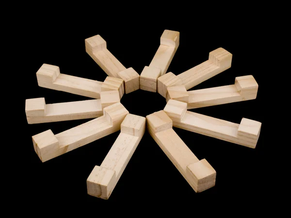 Puzzle di legno — Foto Stock