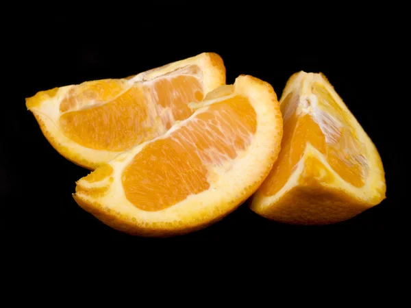 Tres piezas de naranja — Foto de Stock