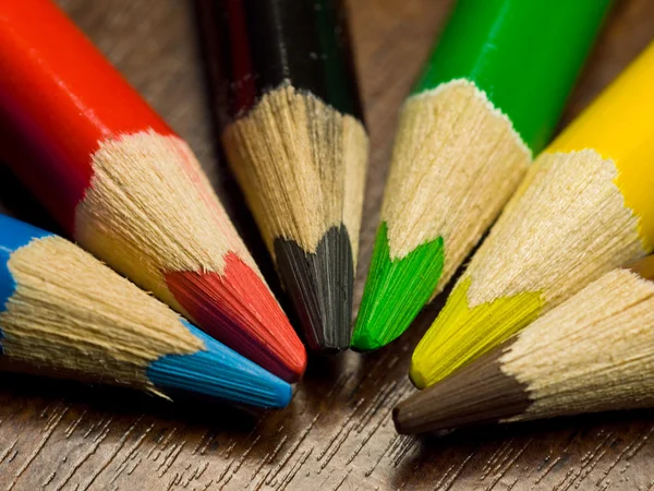 Crayons de couleur, macro — Photo
