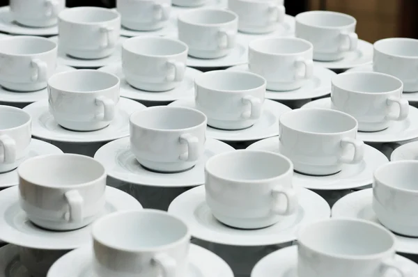 Tazas de té en conferencia de negocios Fotos de stock libres de derechos