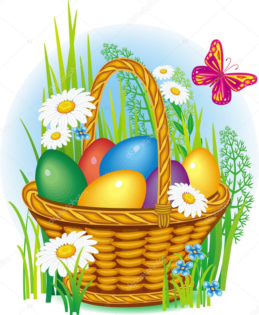 áˆ Easter Baskets Clip Art Stock Cliparts Royalty Free Easter Baskets Pictures Download On Depositphotos