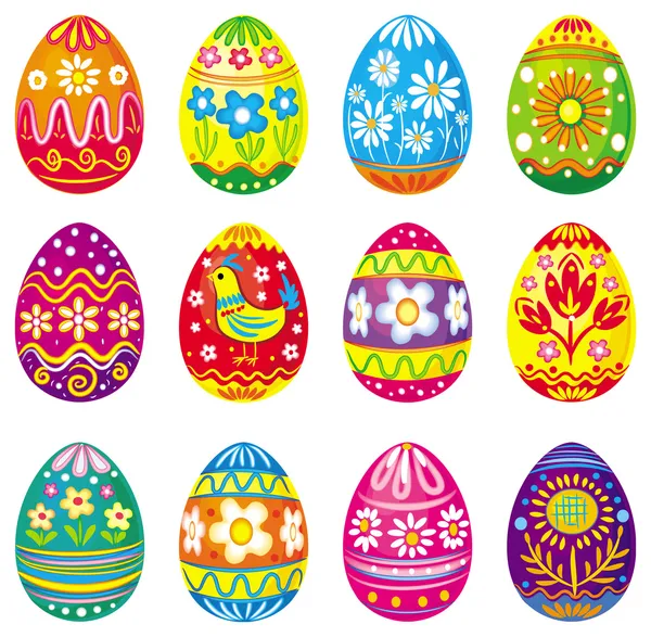 Collection of vector eggs — Stock Vector
