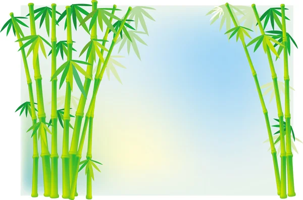 Background of bamboo stalks — Stock Vector