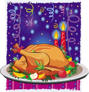 Roast turkey clipart