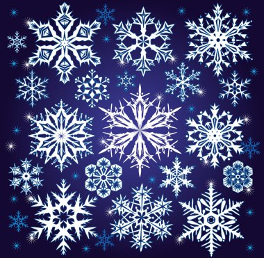 Set of snowflakes clipart