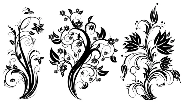 Arbre floral stylisé — Image vectorielle