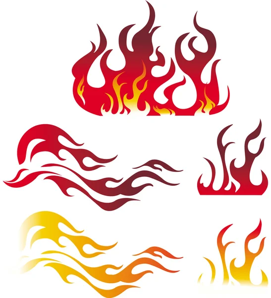Elementos gráficos de fogo —  Vetores de Stock