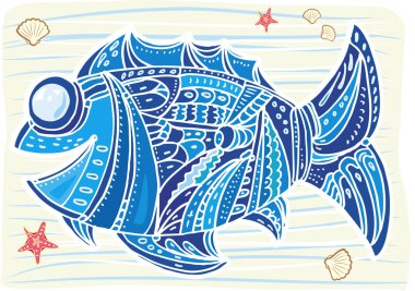 Decorative fish clipart