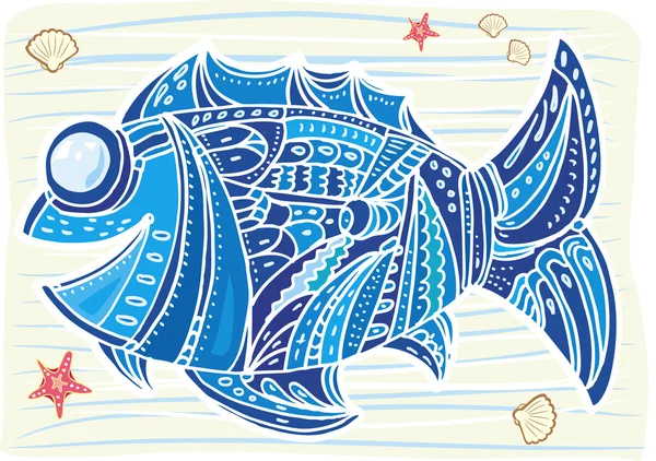 装飾的な魚 — ストックベクタ