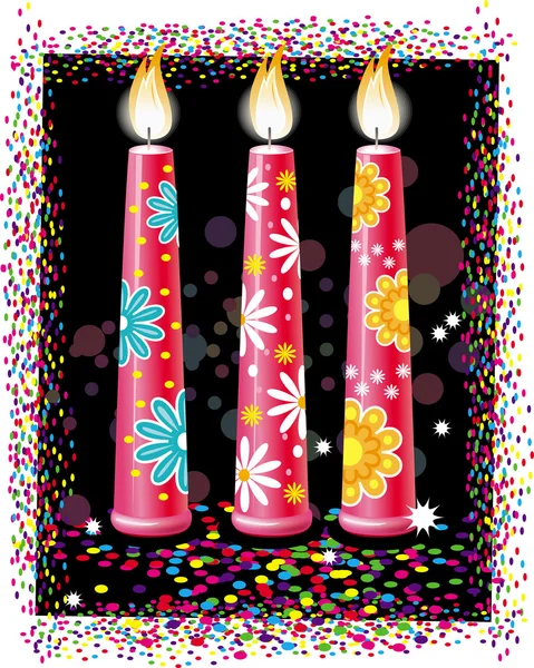 生日蜡烛 — 图库矢量图片