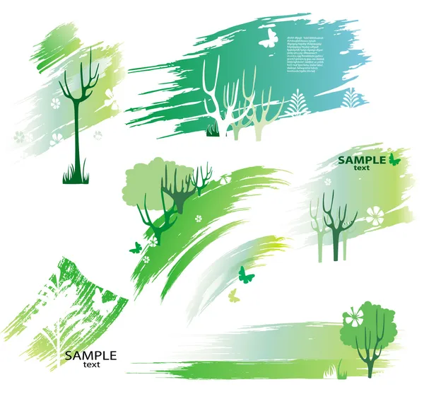 Éléments de design vert — Image vectorielle