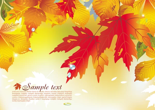 Fondo de hojas de otoño — Archivo Imágenes Vectoriales