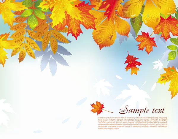 Hintergrund aus Herbstblättern — Stockvektor