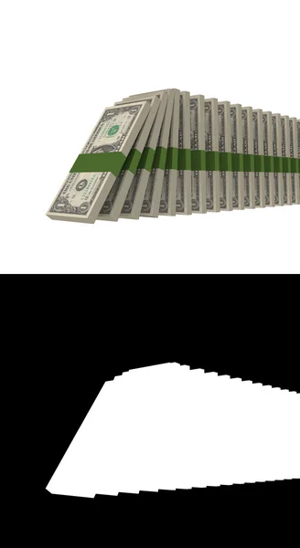 Leaning dollar — Stock Photo, Image