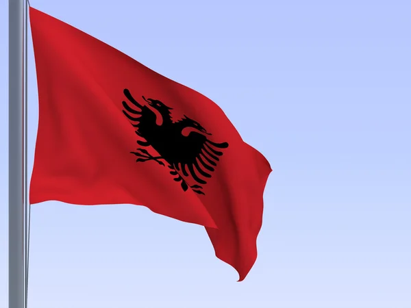 阿尔巴尼亚国旗 — 图库照片