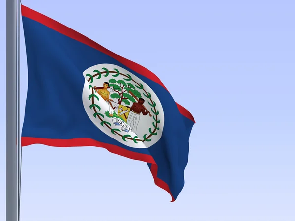 Bandeira do Belize — Fotografia de Stock