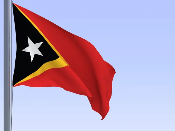 Timor Oriental Bandera —  Fotos de Stock