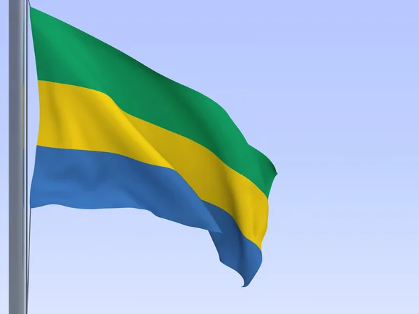 Gabon flag — Stock Photo, Image