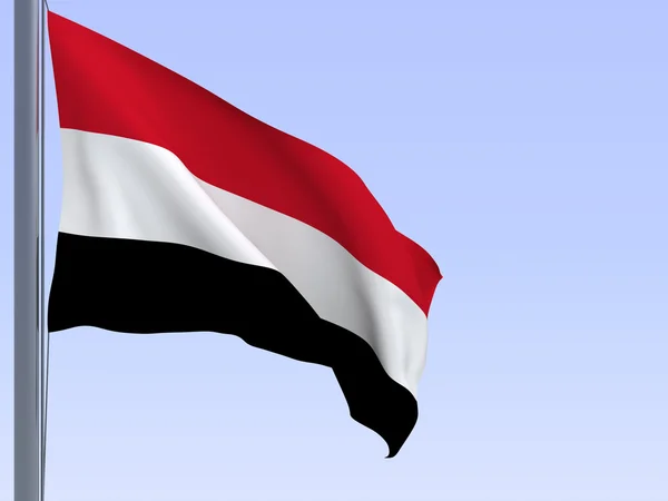 Флаг Йемена — стоковое фото