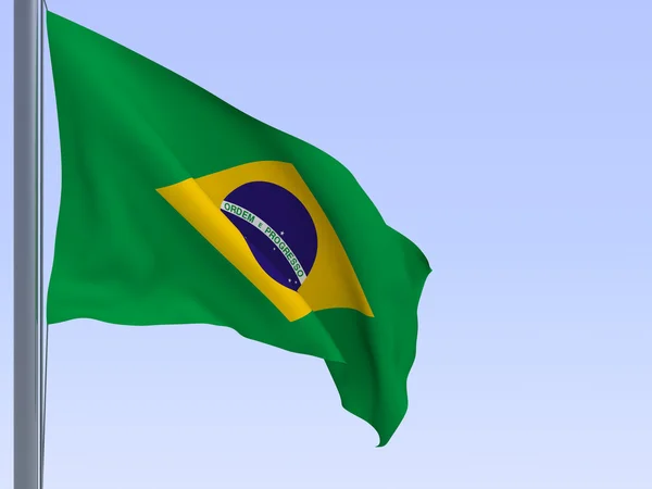 Флаг Бразилии Стоковая Картинка