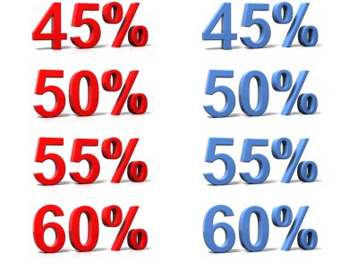 Percentage signs clipart