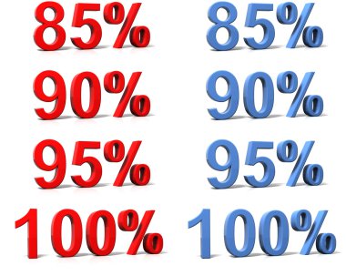 Percentage signs clipart