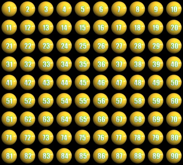 Numbered balls — Stock Photo, Image