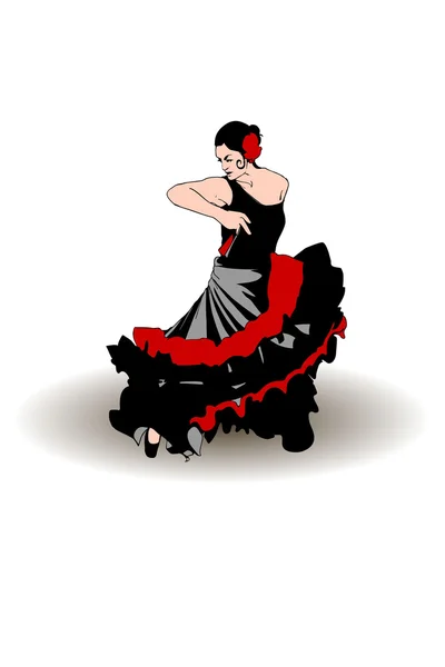 Hiszpański taniec flamenco — Wektor stockowy