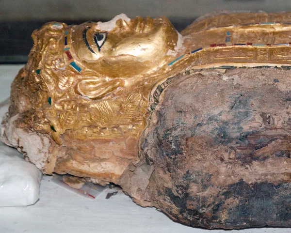 mummy with gold mask