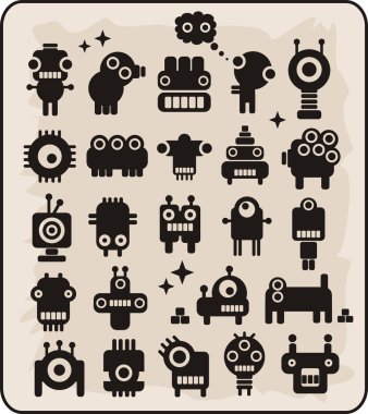 Robots, monsters, aliens collection #3. clipart