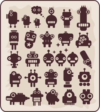 Robots, monsters, aliens collection #4. clipart