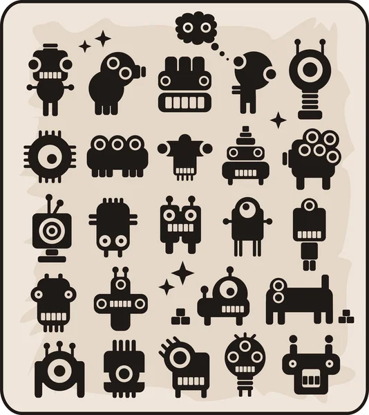 Robots, monsters, aliens collection #3. — Stock Vector