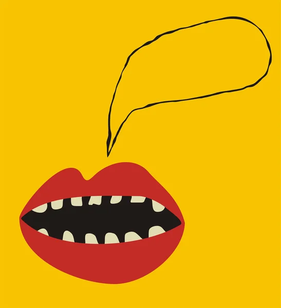 La bouche qui parle . — Image vectorielle