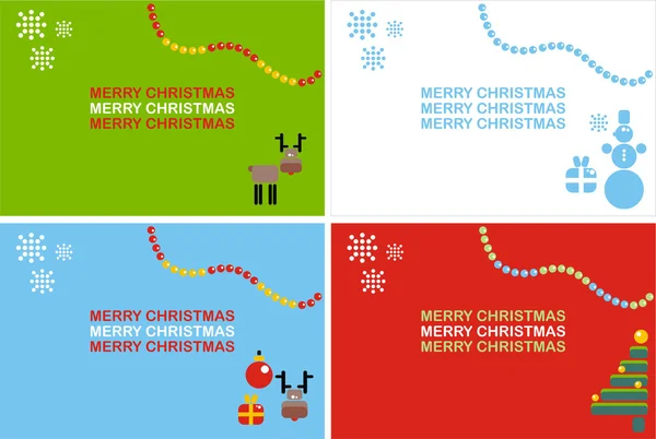 Merry Christmas card set. — Stock vektor
