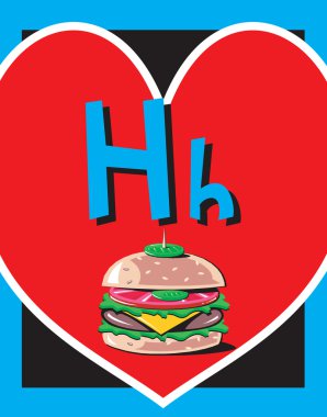 Flash Card Letter H clipart