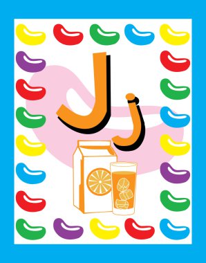 Flash Card Letter J clipart