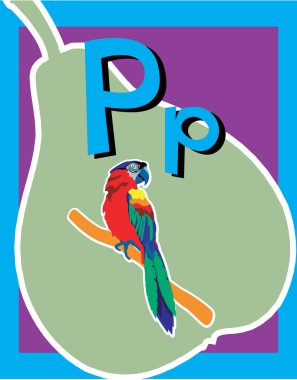 Flash Card Letter P clipart