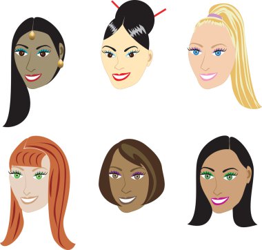 Straight Hairstyles clipart