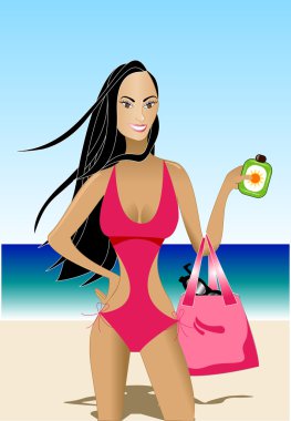 Swimsuit Girl 3 clipart