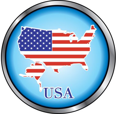 USA Round Button clipart