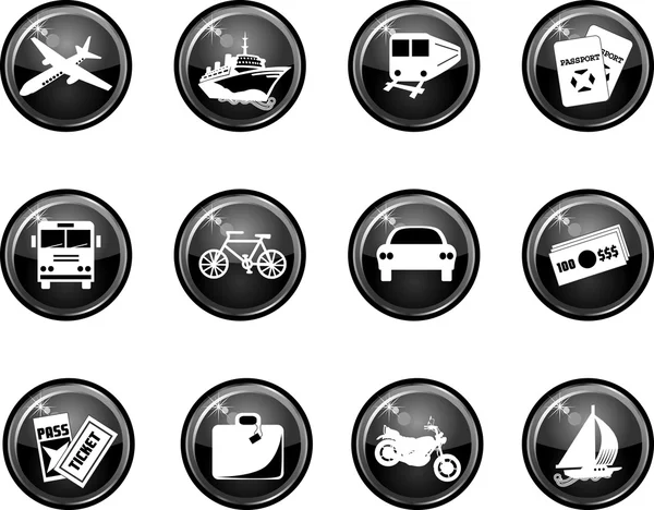 Botões de ícone de viagem — Vetor de Stock