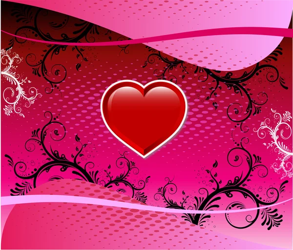 Valentine srdce pozadí — Stockový vektor